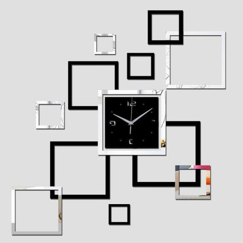 3d Acrylic Dm01 Clock Mirror Effect Ring Wall Clock Modern Design