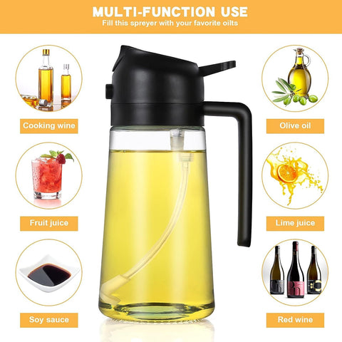 2 in 1 Oil Sprayer Bottle Dispenser for Kitchen