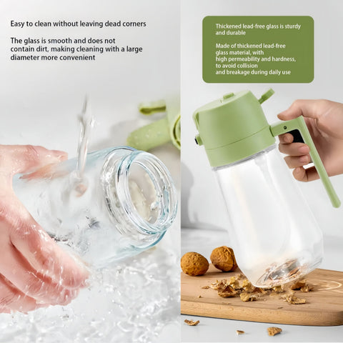 2 in 1 Oil Sprayer Bottle Dispenser for Kitchen